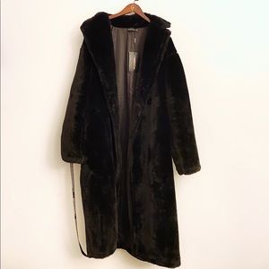 Black Faux Fur Coat! New with tag!